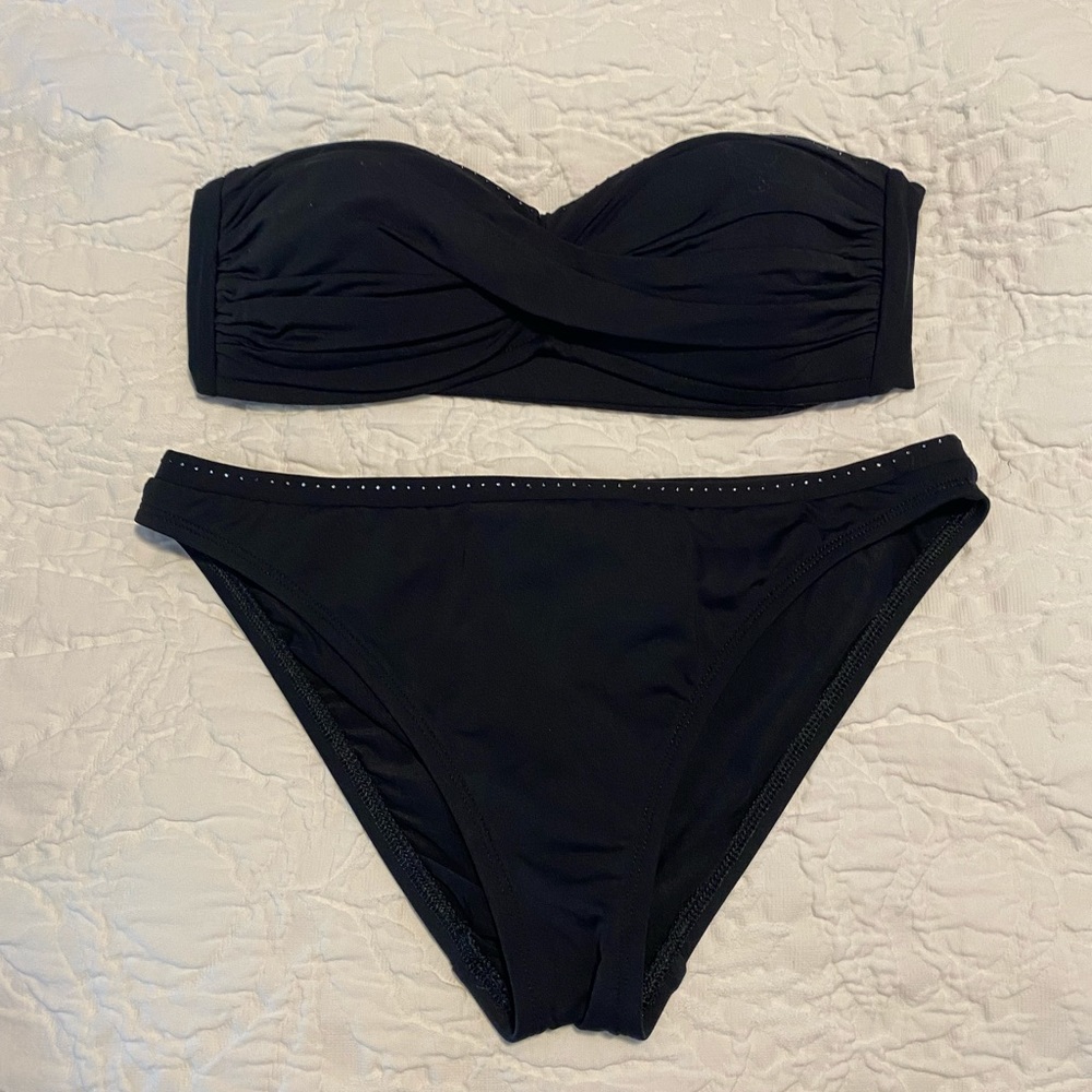 LA BLANCA Bandeau Bikini Size 4